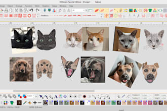 do embroidery digitize image for your dog, cat, pet and all animal 1 hours