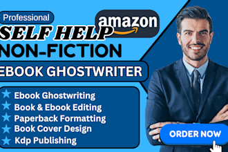 ghostwrite self help ebook, ebook ghostwriter, book editor kdp ebook writer