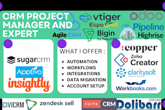 setup vtiger odoo freshsales dolibarr insightly espo zendesk civi highrise keap
