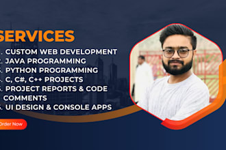 code java, c, cpp, python, and custom programming projects