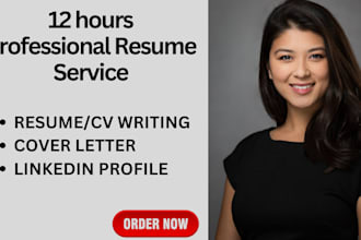 write a professional ats resume cover letter and linkedin profile