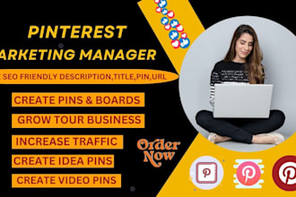 create pins and boards as a pinterest marketing manager