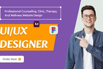 professional counselling, clinic, therapy, and wellness website design
