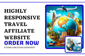 design travel website automated travel affiliate website for passive income