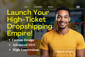 create high ticket dropshipping shopify store ecommerce website