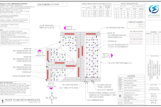 design solar pv permit plan drawings for USA