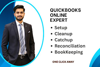do setup, catch up, clean up, bank reconciliation and bookkeeping in quickbooks