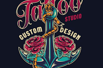 design premium monogram tattoo barber logo for your company