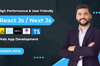 do react js, next js, typescript web app frontend or full stack development