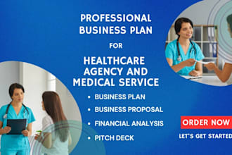 write elderly care, home health care business plan and pitch deck  for startup