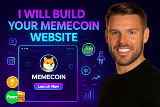 build meme coin website memecoin landing page meme coin art crypto meme website