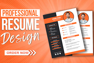 create professional resume design, CV design or cover letter