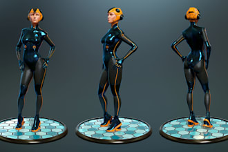 stylized 3d character model,unity rigging, 3d character high definition 3d robot