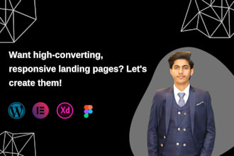 develop a responsive wordpress landing page or one page website