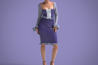 create 3d fashion designs and renders for your visual needs