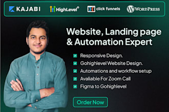 be gohighlevel, clickfunnels, kajabi website funnel automation and course expert