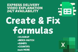 fix or optimize google sheets excel vlookup, index match, sumif, countif formula