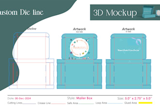 create custom packaging box dieline designs