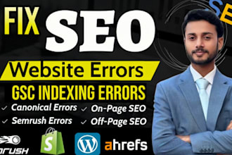 fix google search console errors, wordpress and shopify SEO indexing issues