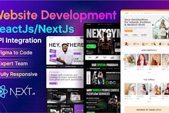 develop react website and nextjs website