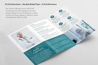 provide creative brochure, bifold and trifold designs