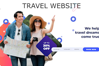 create travel website design business website design wordpress via divi wpbakery