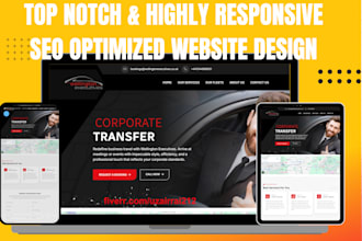 build SEO optimized booking website for car rental, chauffer, limousine