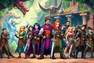 draw your dnd characters and party