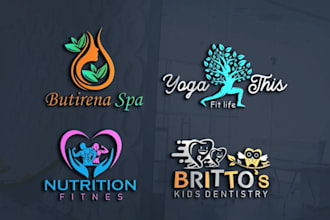 make nutrition, health, yoga, and medical logo design
