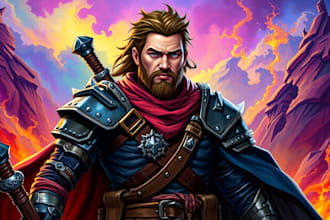 do create a dnd art and d and d character for you