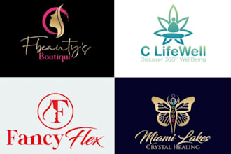 create spa yoga wellness beauty and health logo design