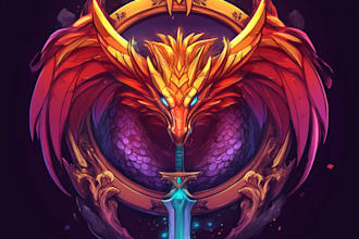 make a custom fantasy, rpg, sci fi animated game logo