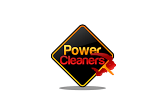 make icon attractive power cleaners logo
