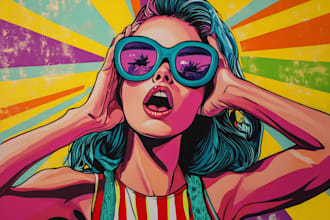 draw vector pop art illustration