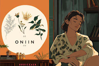 design a botanical, boho, hand drawn logo with brand