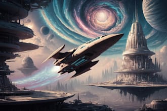 make a sci fi illustration for you