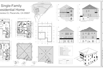be your architect, draftsman for house plans, autocad 2d floor plan