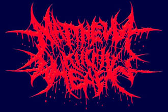 create black, death metal, grindcore deathcore band logo