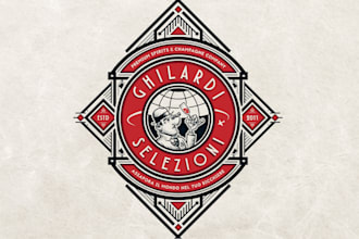 design handcrafted premium spirits logo