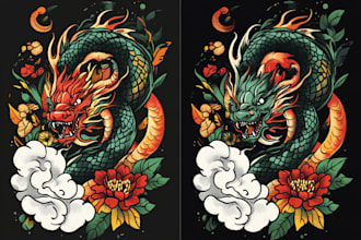 make you a traditional old school tattoo style design