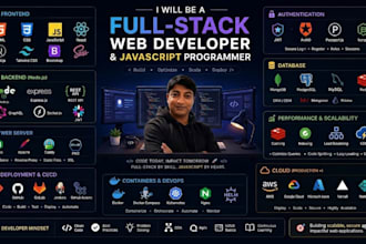 be full stack web developer and javascript programmer