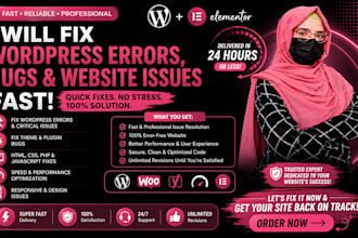 fix wordpress errors, bugs, and website issues fast