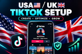 create usa tiktok account,instagram ,fb optimized audience