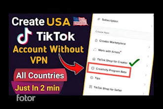 create USA UK germany france tiktok accounts without vpn