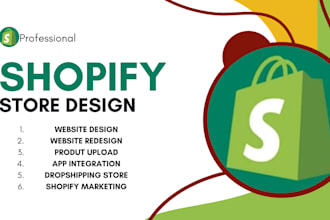 design shopify website, build shopify store, shopify dropshipping store design