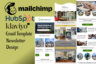 design mailchimp and klaviyo email template newsletter