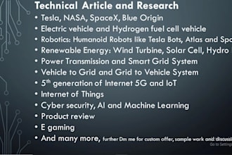 help in write technical articles and research