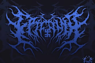 make your killer black metal logo within 24hrs