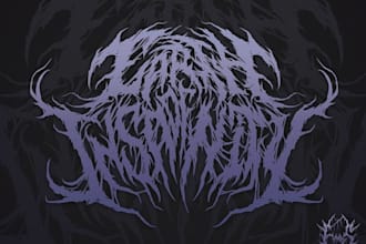 draw black, slam, or death metal logo for your band