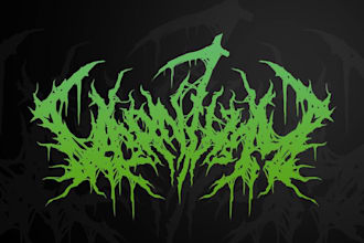 make a speed metal style band logo